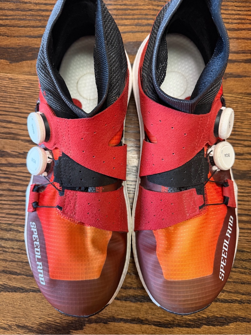 Kids Red/Orange BOA Closure Athletic Shoes